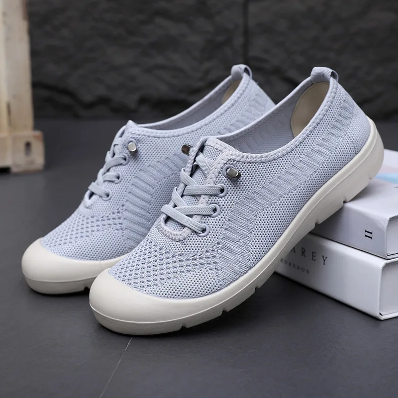 Women's Single Shoes Breathable Student Slip on Walking Flat Shoes Soft Bottom Casual Round Toe Clothing Sports Footwear - Image 3