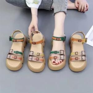 Platform Sandals The New Summer Fashion Soft Bottom Increase Sandals Color Matching Clothing Pair with Women Platform Shoes